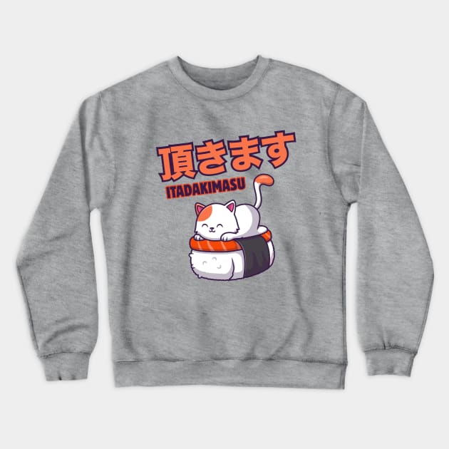 Sushi Cat Crewneck Sweatshirt by Snap Sebbata